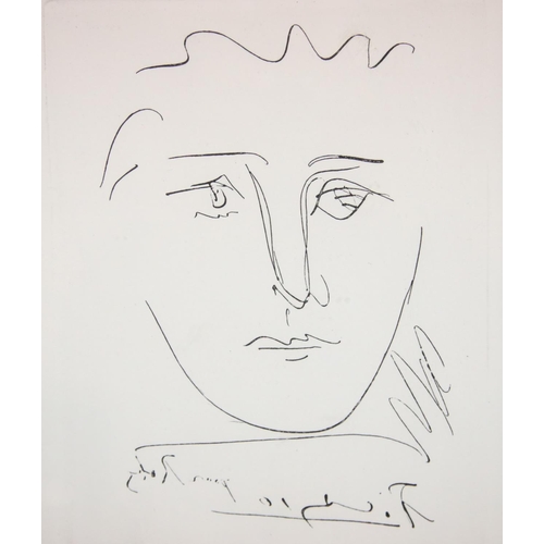 1590 - After Pablo Picasso, a 1950s plate engraving L'Age de Soliel, 20 x 25 cm. P&P Group 3 (£25+VAT for t... 