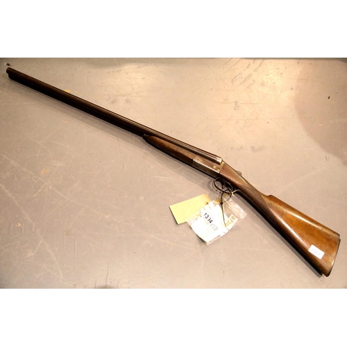 1394 - Double barrel 12 gauge shotgun with deactivation certificate. P&P Group 3 (£25+VAT for the first lot... 