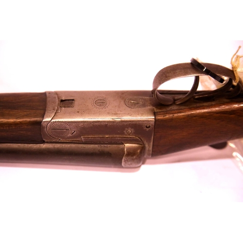 1394 - Double barrel 12 gauge shotgun with deactivation certificate. P&P Group 3 (£25+VAT for the first lot... 