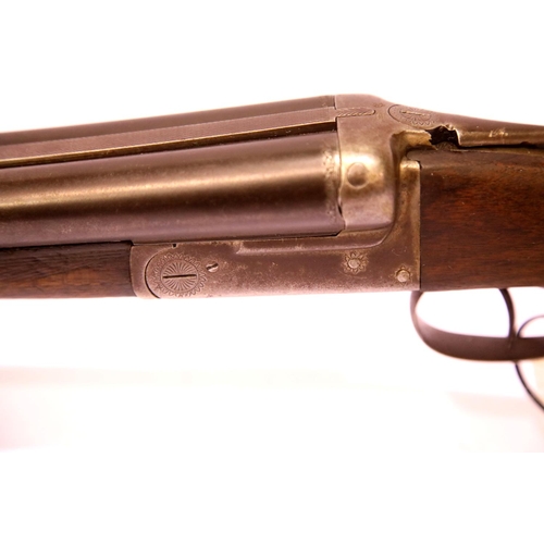 1394 - Double barrel 12 gauge shotgun with deactivation certificate. P&P Group 3 (£25+VAT for the first lot... 