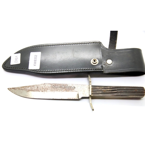 1398A - Large Bowie type knife, marked Original Bowie Knife to blade. P&P Group 1 (£14+VAT for the first lot... 