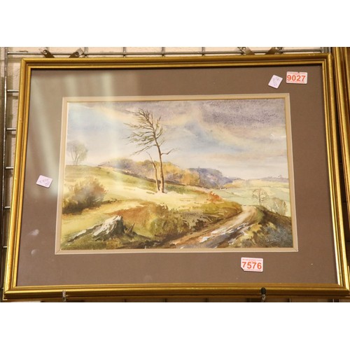 1586 - Four framed and glazed watercolours by W Knowles. Not available for in-house P&P, contact Paul O'Hea... 