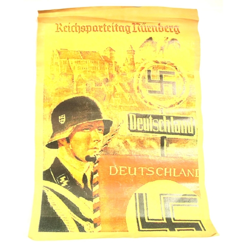 3033 - German Third Reich type poster for a Reichsparteitag Nurnberg party rally, 44 x 31 cm. P&P Group 1 (... 