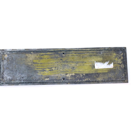 3061 - German WWII type engraved brass door finger plate, removed from an NSDAP Building. P&P Group 2 (£18+... 