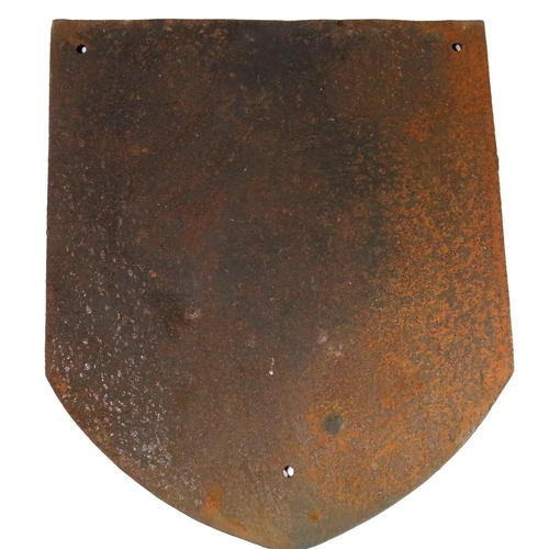 3062 - German WWII type cast iron wall shield, H: 24 cm. P&P Group 2 (£18+VAT for the first lot and £2+VAT ... 