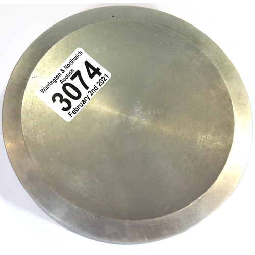 3074 - British Post War commemorative ashtray made from a Rolls Royce Merlin engine piston ring, inscribed ... 