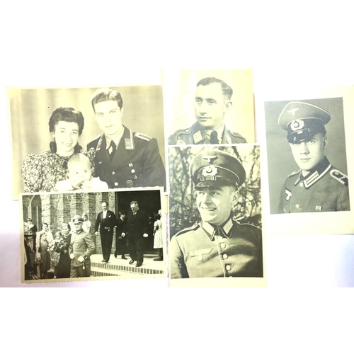 3041 - German WWII type Luftwaffe and other officer photographs, including portraits and group pictures. P&... 