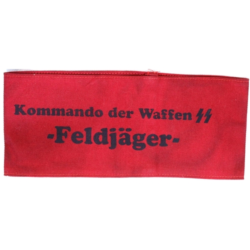 3108 - German WWII type Commando Der Waffen SS Feldjager armband. P&P Group 1 (£14+VAT for the first lot an... 