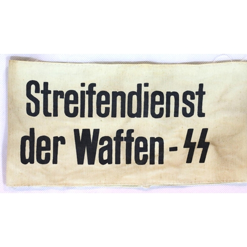 3110 - German WWII type Streifendienst Der Waffen SS armband. P&P Group 1 (£14+VAT for the first lot and £1... 