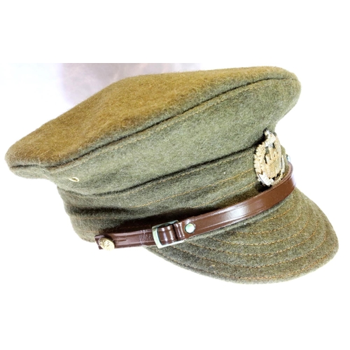 3166 - British WWI type trench cap with badge for the Essex Regiment. P&P Group 3 (£25+VAT for the first lo... 