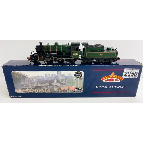 2050 - Bachmann 32-825 Ivatt 2MT BR Lined 46521 Boxed P&P Group 1 (£14+VAT for the first lot and £1+VAT for... 