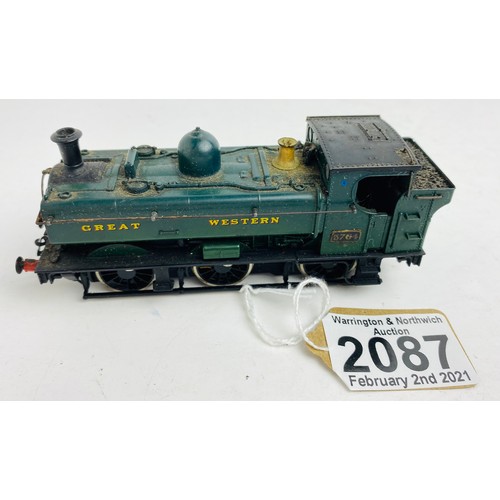 2087 - Bachmann GWR Pannier Unboxed P&P Group 1 (£14+VAT for the first lot and £1+VAT for subsequent lots)