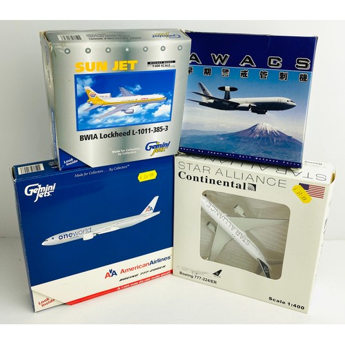 2181 - 4x Assorted 1:400 Scale Aircraft Diecast Model Aircraft  SOLD AS SEEN - Incorrect Boxes or Lacking W... 