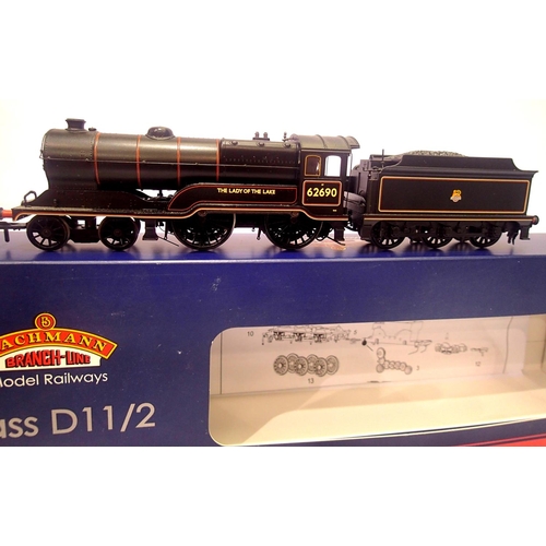 2020 - Bachmann 31-135 D11 Class 62690 The Lady of The Lake, BR Black, early crest. P&P Group 1 (£14+VAT fo... 