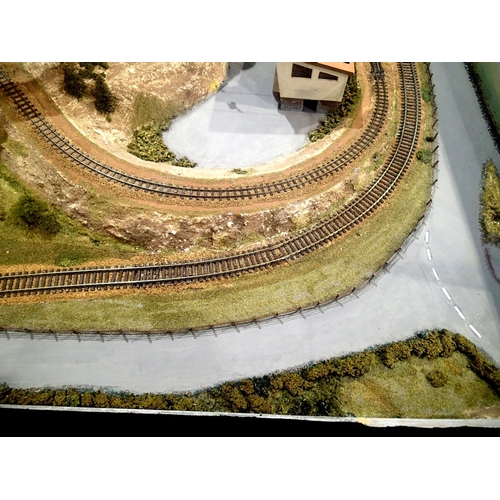 2346 - Ex Exhibition Model Railway layout, Upenbach, 160 x 110 cm, OO scale with OO and 009 narrow gauge tr... 