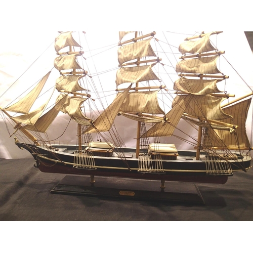 2339 - Static wooden model of Cutty Sark in sail, 75 cm. Not available for in-house P&P, contact Paul O'Hea... 