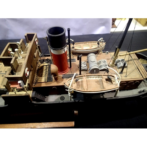 2342 - Kit built plastic model of single hatch coaster SS Talacre, suitable for radio control, 85 cm. Not a... 