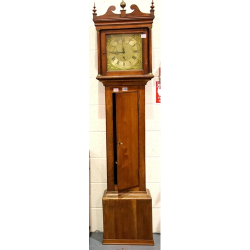 1474 - Georgian Oak cased longcase clock by Elizabeth Boot of Sutton with 30 hours Huygens endless chain mo... 