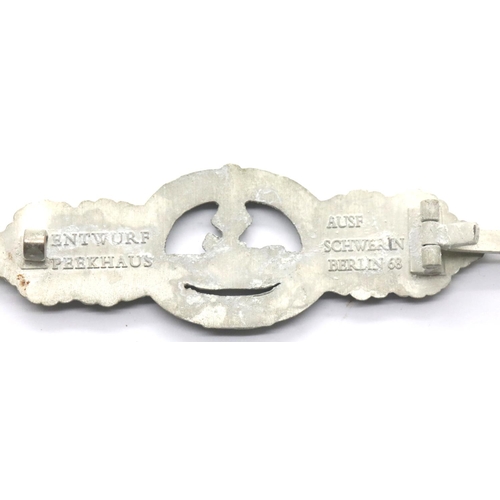 3245 - German WWII type Kriegsmarine U-boat Combat clasp, marked PEEKHAUS verso. P&P Group 1 (£14+VAT for t... 