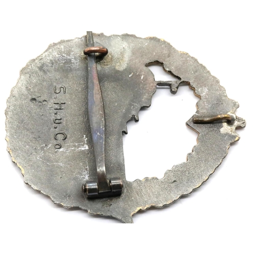 3246 - German WWII type Kriegsmarine Destroyer badge, marked S.H.u.C.o verso. P&P Group 1 (£14+VAT for the ... 