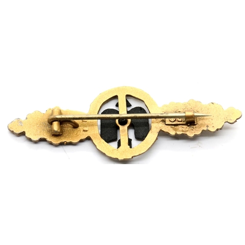 3258 - German WWII type Luftwaffe Day Fighter combat clasp, marked RO verso. P&P Group 1 (£14+VAT for the f... 