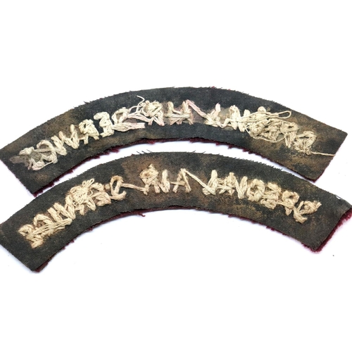 3314 - British WWII type Special Air Service SAS embroidered cloth shoulder titles (pair). P&P Group 1 (£14... 