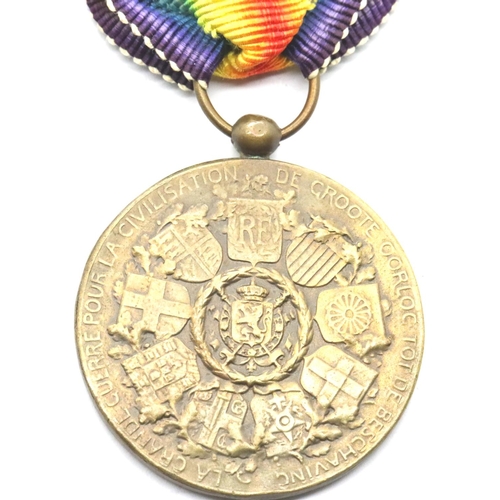 3356 - Belgian WWI type Allied Victory medal. P&P Group 1 (£14+VAT for the first lot and £1+VAT for subsequ... 