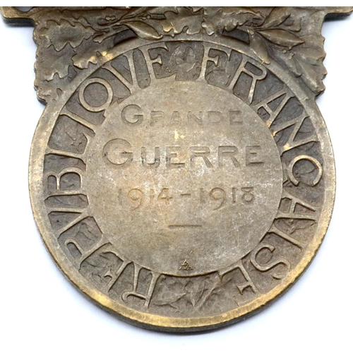 3370 - French WWI type Great War commemorative medal. P&P Group 1 (£14+VAT for the first lot and £1+VAT for... 