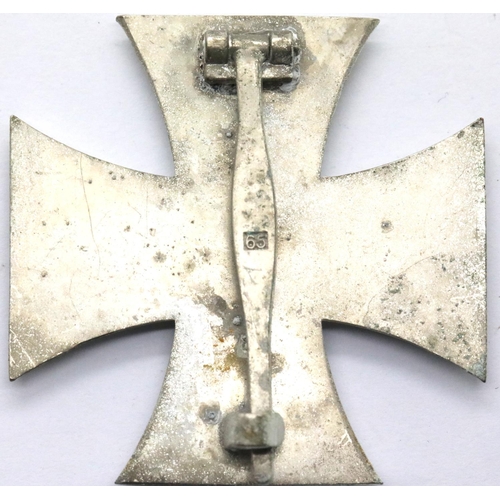 3412 - German WWII type Iron cross first class, marked 65 verso. P&P Group 1 (£14+VAT for the first lot and... 