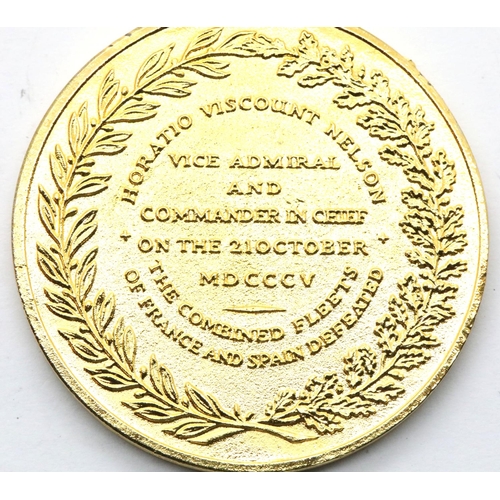 3426 - British George III Trafalgar table medal copy. P&P Group 1 (£14+VAT for the first lot and £1+VAT for... 