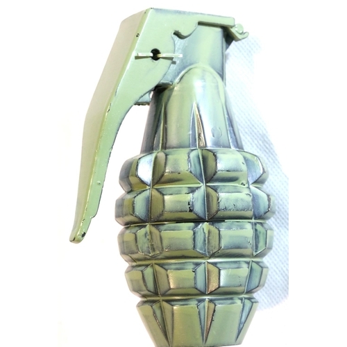 3186 - British WWII style reenactment MkII grenade, H: 11 cm. P&P Group 2 (£18+VAT for the first lot and £3... 