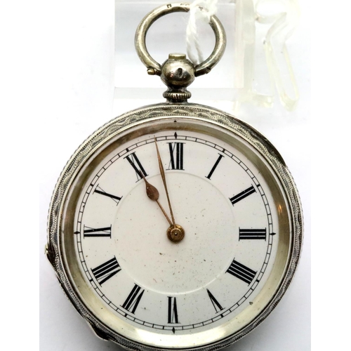 1007 - Continental 935 silver fob watch, not working. P&P Group 1 (£14+VAT for the first lot and £1+VAT for... 