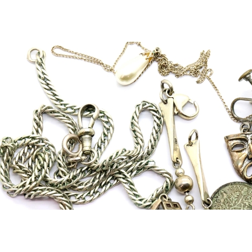 1016 - Mixed silver and white metal jewellery, combined 78g. P&P Group 1 (£14+VAT for the first lot and £1+... 