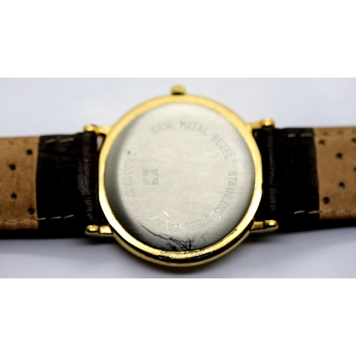 1111 - Zenith gents Cosmopolitan wristwatch with gold plated case, gold dial and subsidiary second dial at ... 