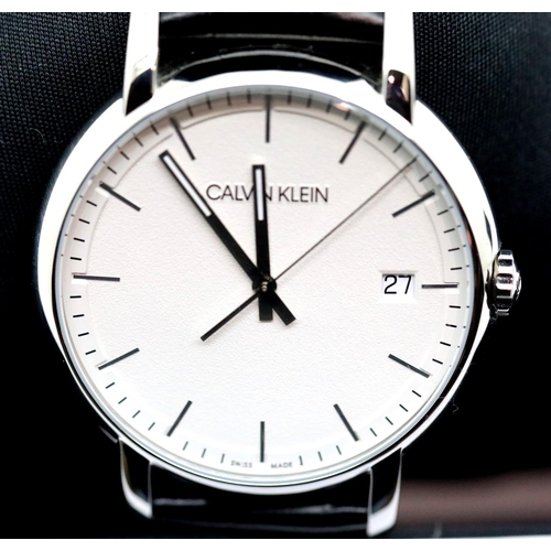 1113 - Gents Calvin Klein calendar wristwatch. P&P Group 1 (£14+VAT for the first lot and £1+VAT for subseq... 