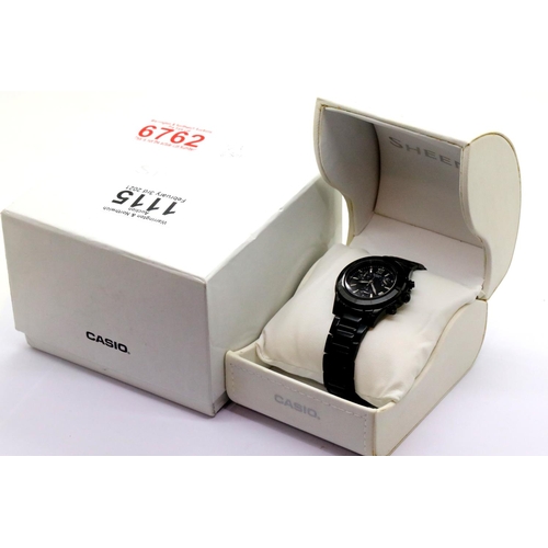 1115 - Gents Casio Sheen medium wristwatch. P&P Group 1 (£14+VAT for the first lot and £1+VAT for subsequen... 