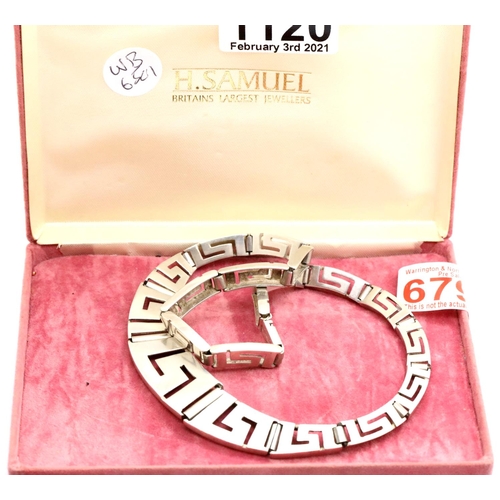 1120 - Silver necklace, D: 16 cm, 54g. P&P Group 1 (£14+VAT for the first lot and £1+VAT for subsequent lot... 