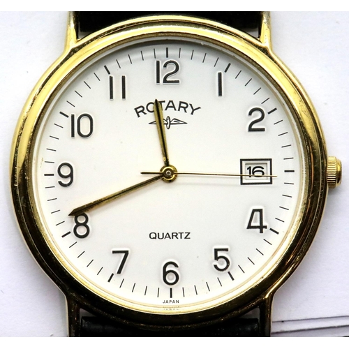 1128 - Quartz boxed Rotary wristwatch requiring a battery and a Sekonda example. P&P Group 1 (£14+VAT for t... 