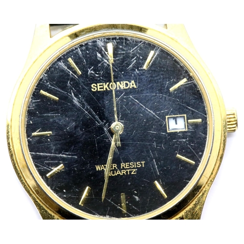 1128 - Quartz boxed Rotary wristwatch requiring a battery and a Sekonda example. P&P Group 1 (£14+VAT for t... 