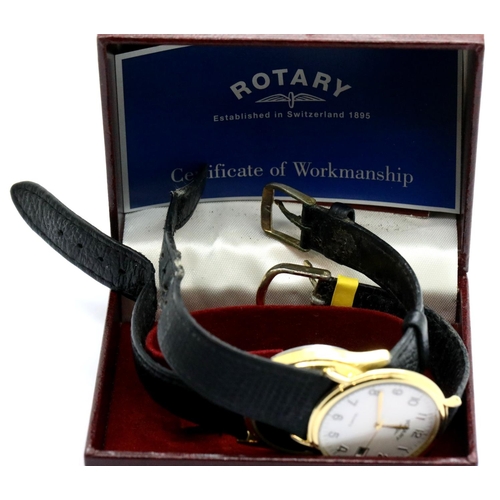 1128 - Quartz boxed Rotary wristwatch requiring a battery and a Sekonda example. P&P Group 1 (£14+VAT for t... 