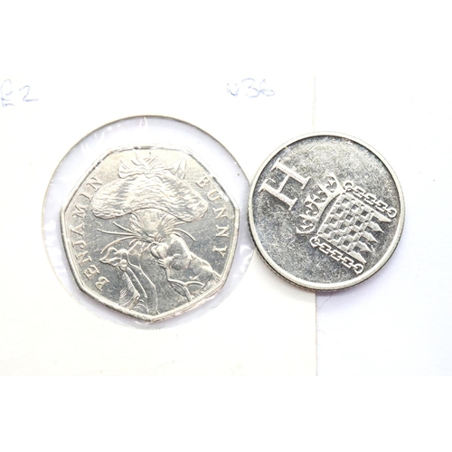 1187 - Mixed special edition £2, 50p and 10p coins, including Paddington and Alphabet. P&P Group 1 (£14+VAT... 