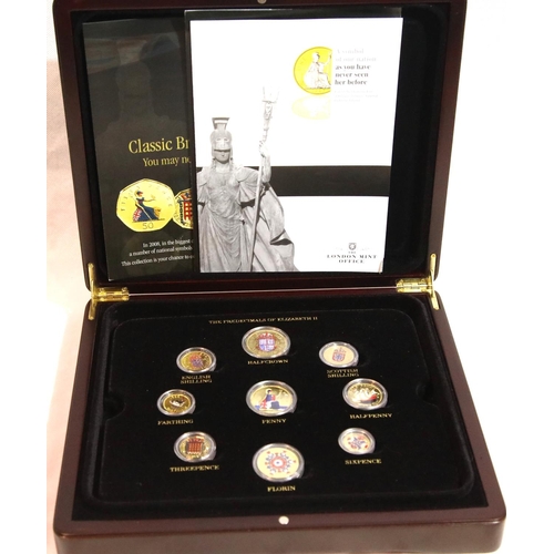 1203 - The Pre-Decimals and Emblem Series Decimals of Elizabeth II boxed set. P&P Group 2 (£18+VAT for the ... 