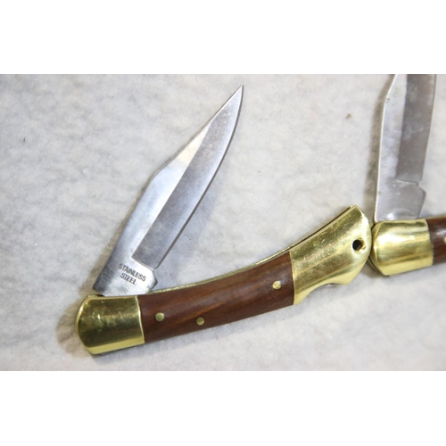 1233 - Two new old stock Marksman folding knives (blade 8.5 cm). P&P Group 1 (£14+VAT for the first lot and... 