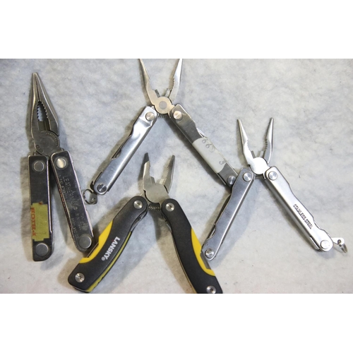 1250 - Four new old stock multi tools including Leatherman and Lansky. P&P Group 2 (£18+VAT for the first l... 