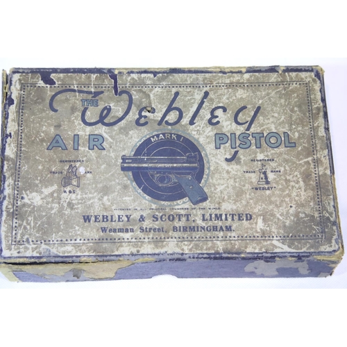 1274 - Webley Junior 1924/5 original meta grip pellets in box. P&P Group 2 (£18+VAT for the first lot and £... 