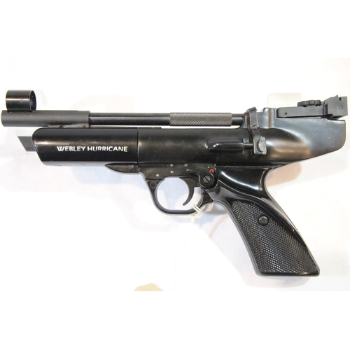 1298 - Webley Hurricane air pistol in box, 22 VGC. P&P Group 2 (£18+VAT for the first lot and £3+VAT for su... 