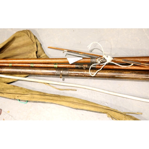 1307 - Collection of vintage fishing rods. P&P Group 3 (£25+VAT for the first lot and £5+VAT for subsequent... 