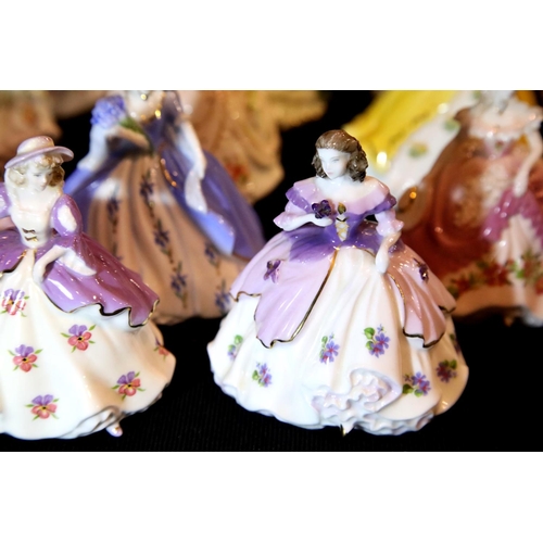 1325 - Coalport ladies set of twelve flower ladies and two others. P&P Group 3 (£25+VAT for the first lot a... 