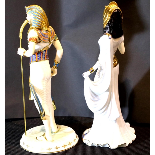 1333 - Two Wedgwood figurines, Tutankhamun and Cleopatra. P&P Group 3 (£25+VAT for the first lot and £5+VAT... 