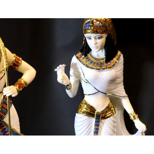 1333 - Two Wedgwood figurines, Tutankhamun and Cleopatra. P&P Group 3 (£25+VAT for the first lot and £5+VAT... 